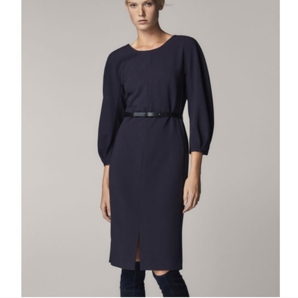massimo dutti navy dress